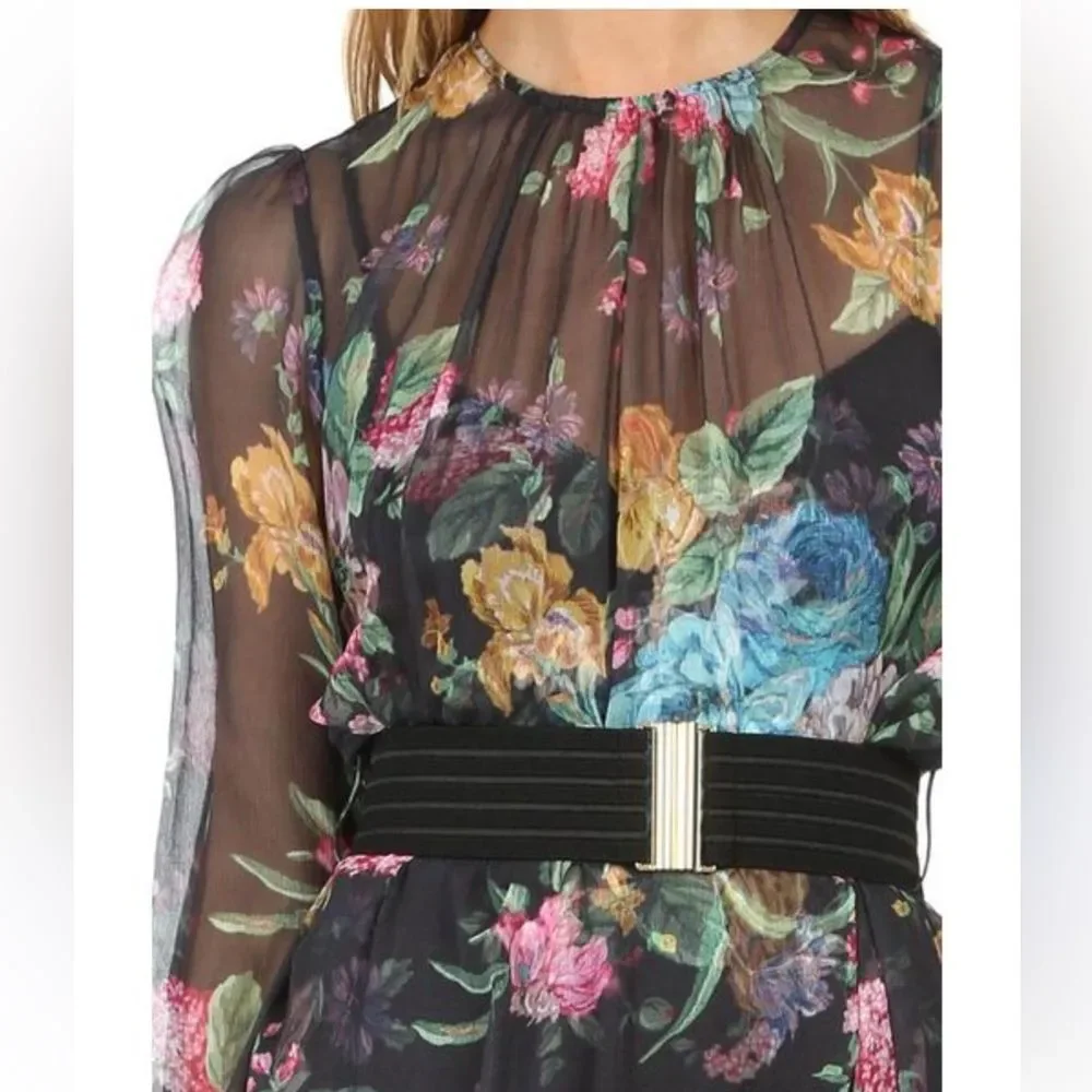 NWOT Zimmermann  ninety six Floral Black Dress - Picture 6 of 14
